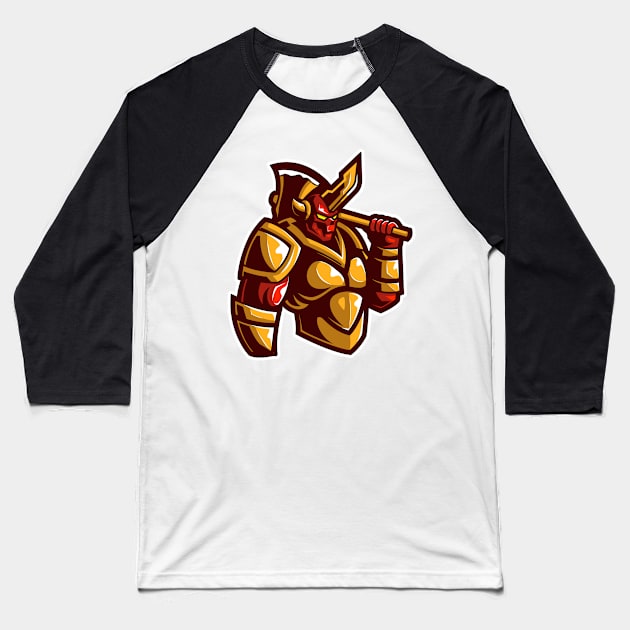 Knight Baseball T-Shirt by mightyfire